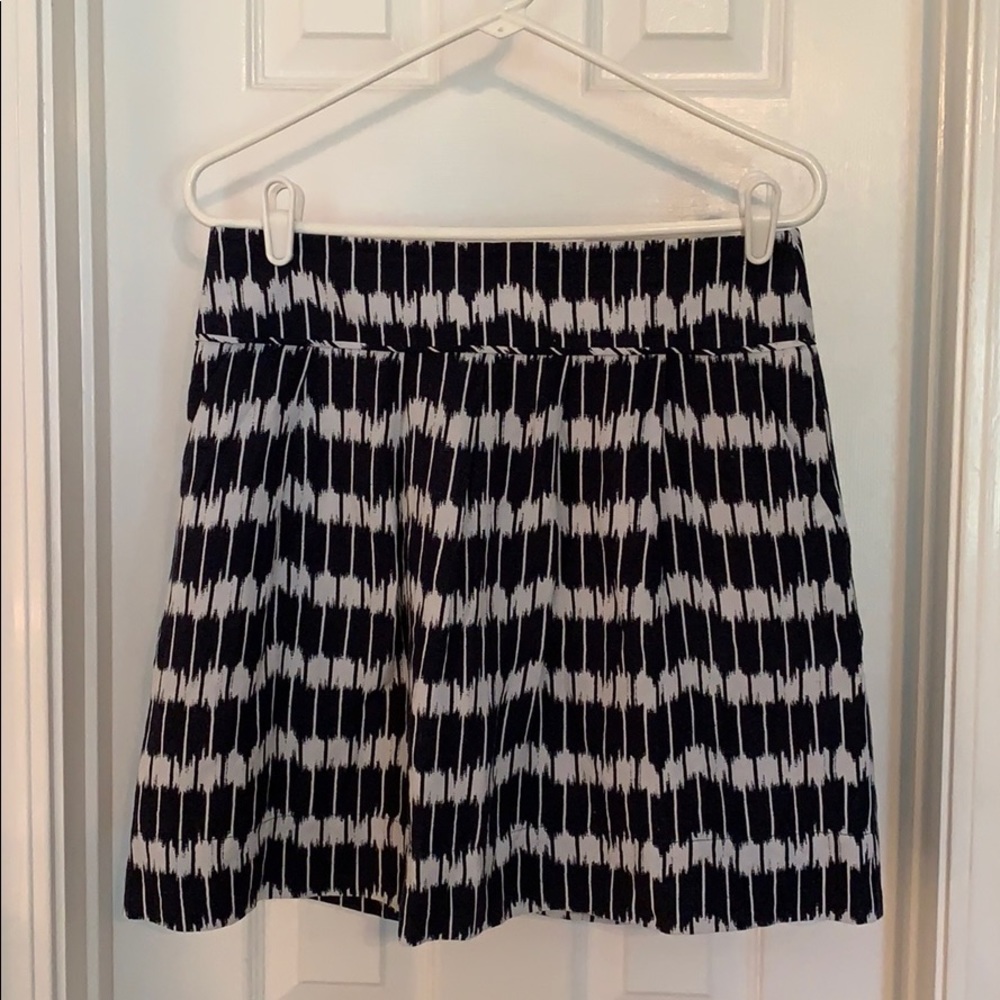Patterned Navy Blue Skirt